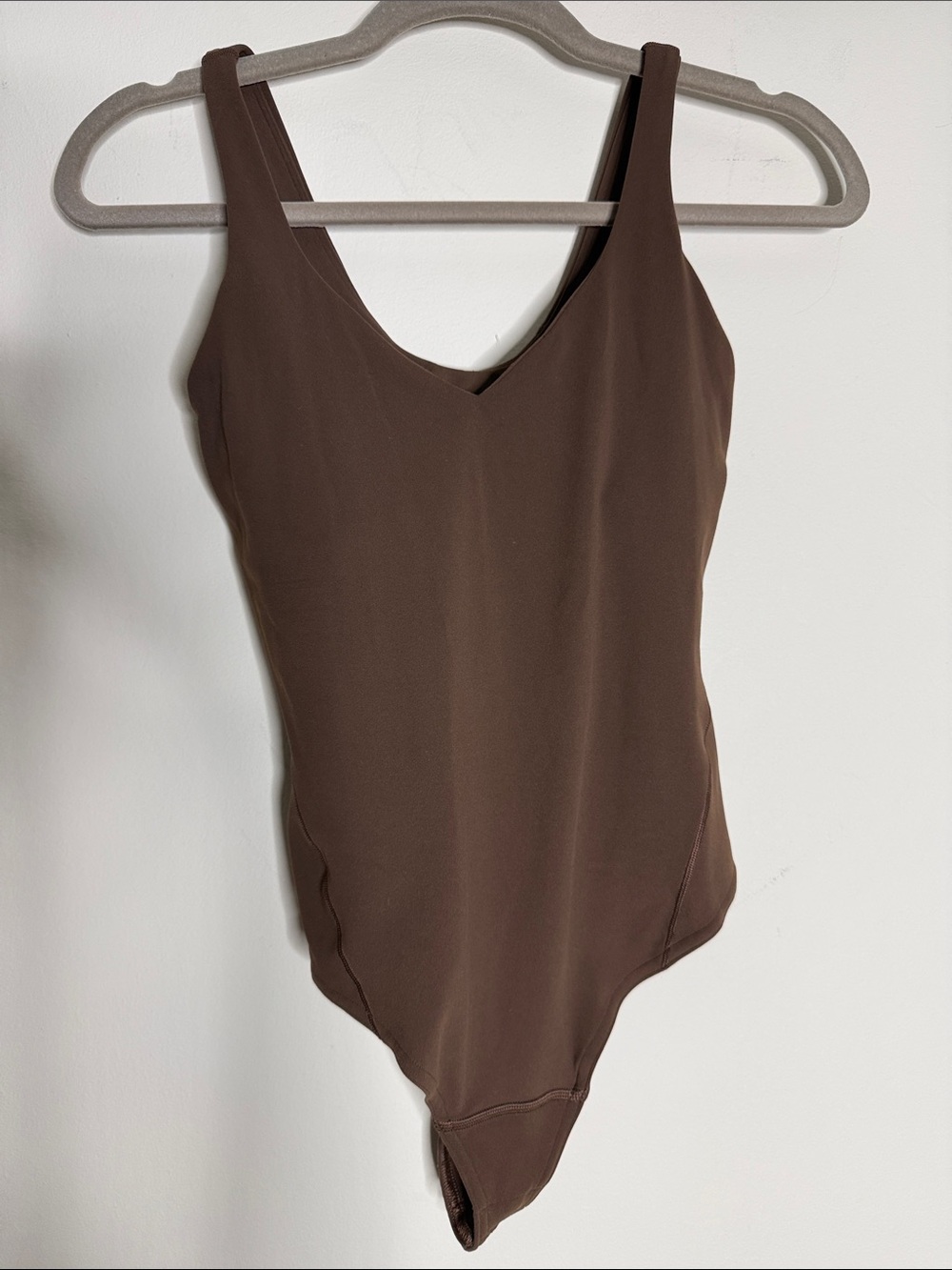 Lululemon align brown tank bodysuit built in bra size 4 small